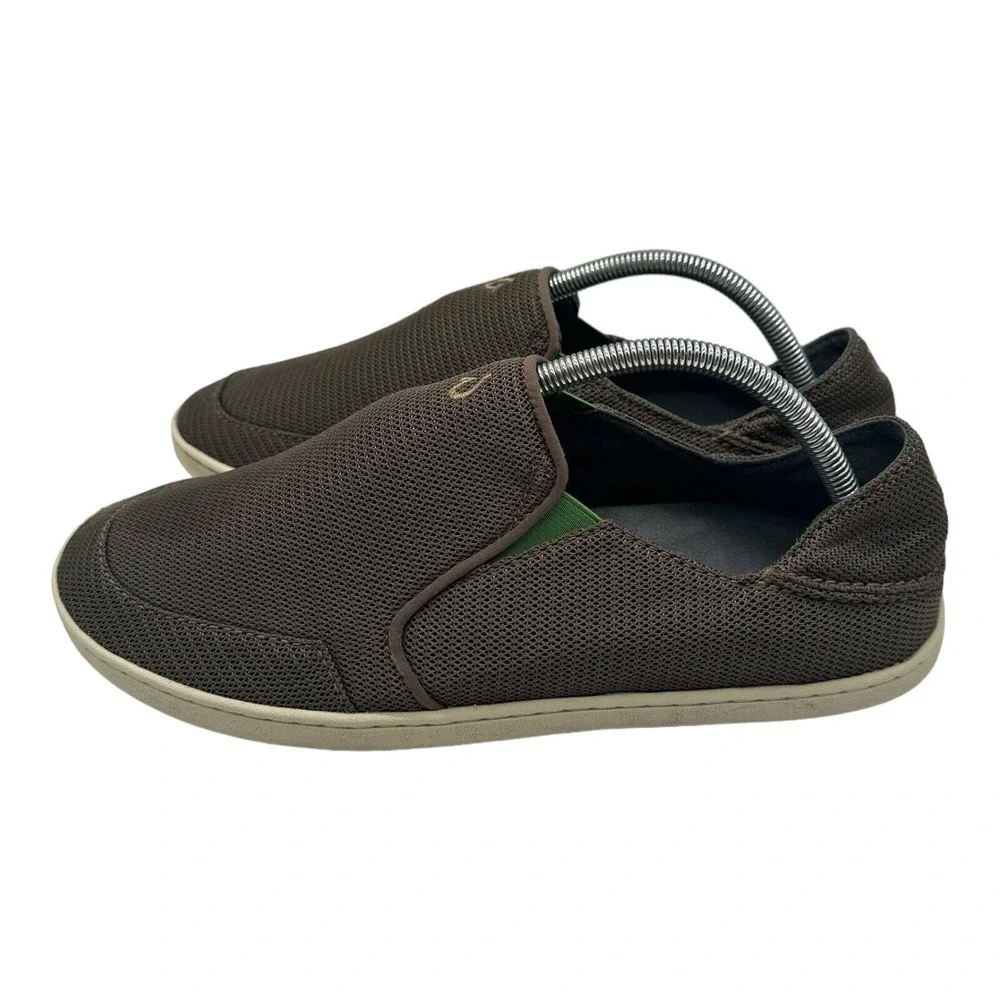 Olukai Nohea Mesh Sneakers Men's Size 10 Green Mustang Lime Peel Slip On‎ Shoes